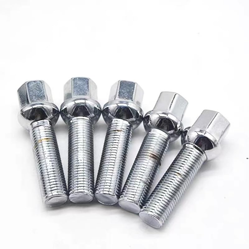Goujons Roue Goujons De Roue De Voiture 10 Pièces Boulons De Roue Allongés Écrous De Roue Pour Siège M14 X 1.5mm Compatible Avec Pour VW(Silver 10PCS 45MM)