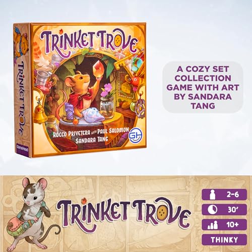 Image of GameHead Trinket Trove, A Strategic Set Collection Card Game, 2-6 Players | Collect & Trade Shiny Treasures,Ages 10+, 30 Minute Play Time, Fun and Travel Friendly