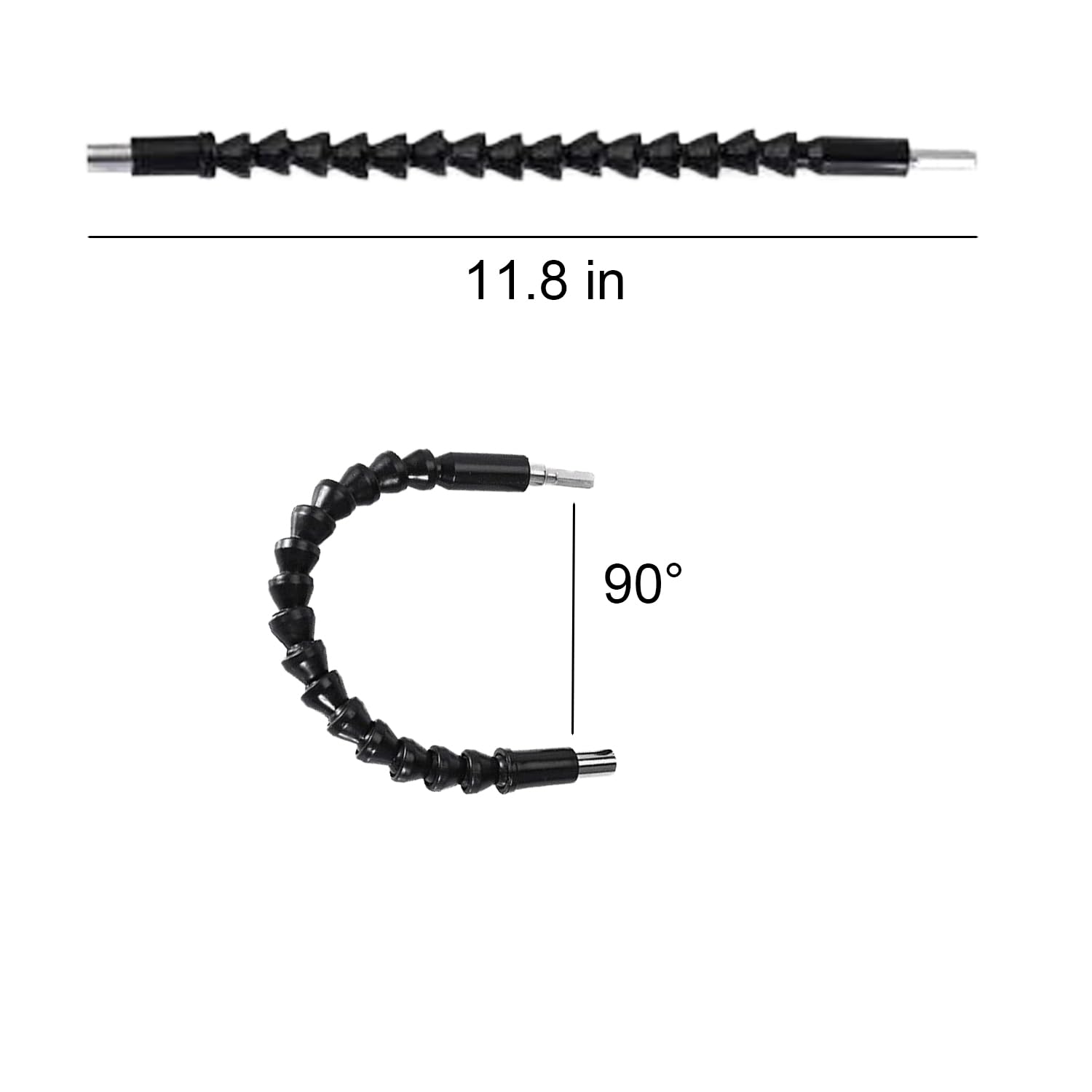 Drill Bit Extensions - Magnetic & Flexible Set -4