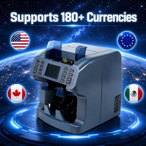 Oukeyer H-8900 Bank-Grade 2-Pocket Money Counter & Sorter with Built-in Printer - Mixed Denomination, White Light/IR/UV/MG Detection & Value Counting by Oukeyer - Used condition - Image 3