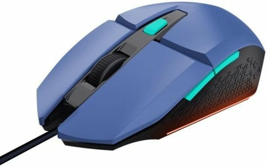 Trust Gaming GXT 109W Felox Gaming Mouse with 6 Programmable Buttons, Advanced Software, Multicolour LED Lighting, 200-6400 DPI, 1.5m USB Cable, RGB Computer Mouse for PC, Laptop, Windows - White