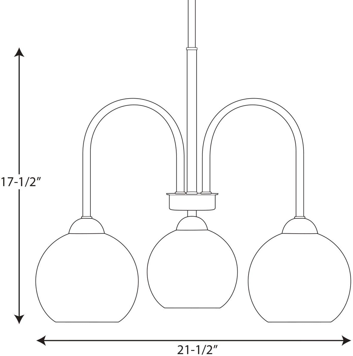 Progress Lighting P400059-078 Carisa Three-Light Chandelier, Vintage Gold