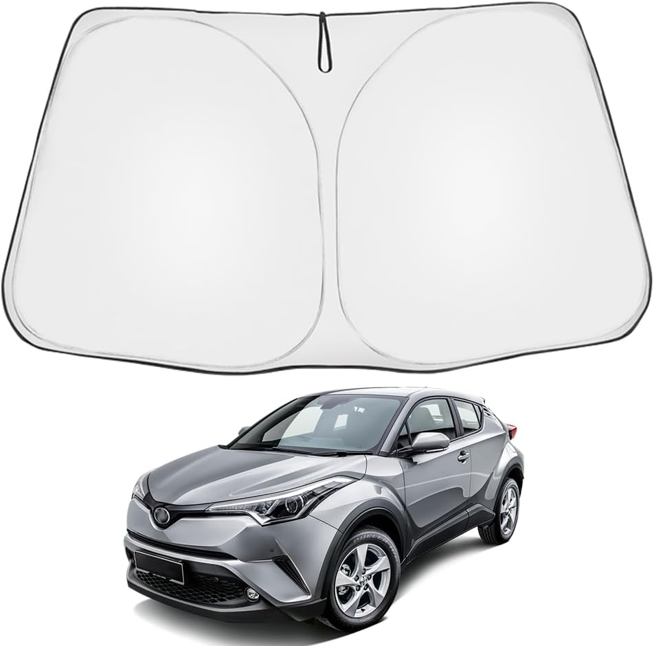 BEERTE Car Windshield Sunshade Fit for Toyota CHR 2025 2024-2017 UV Rays Sun Visor Front Glass Sun Shade CH-R Window Shade Sun Visor