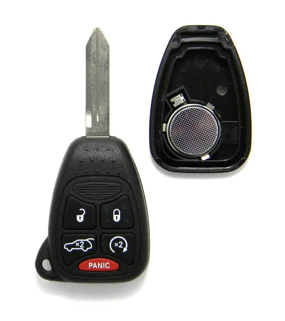 Replacement Case Compatible With Chrysler & Dodge 5-Button Remote Head Key Fob (FCC ID: OHT692427AA)