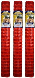 Tenax 2A060006 Guardian Economy Safety Fence, Orange, 4-Feet by 100-Feet (Pack of 3)
