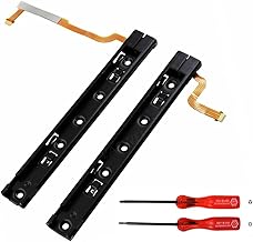 Rinbers Left Right Slide Rail Slider Bracket with Sensor Flex Cable Replacement for Nintendo Switch NS 2017 Console HAC-001 Slide Bar