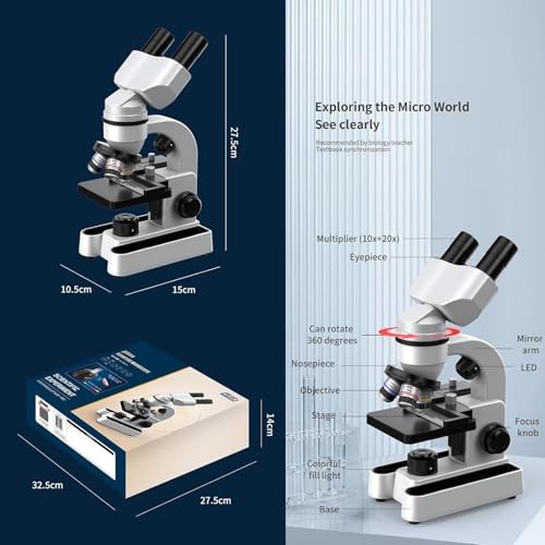 MicroscóPio Composto MicroscóPios BiolóGicos Poderosos Para LaboratóRio Escolar EducaçãO Em Casa,Mic