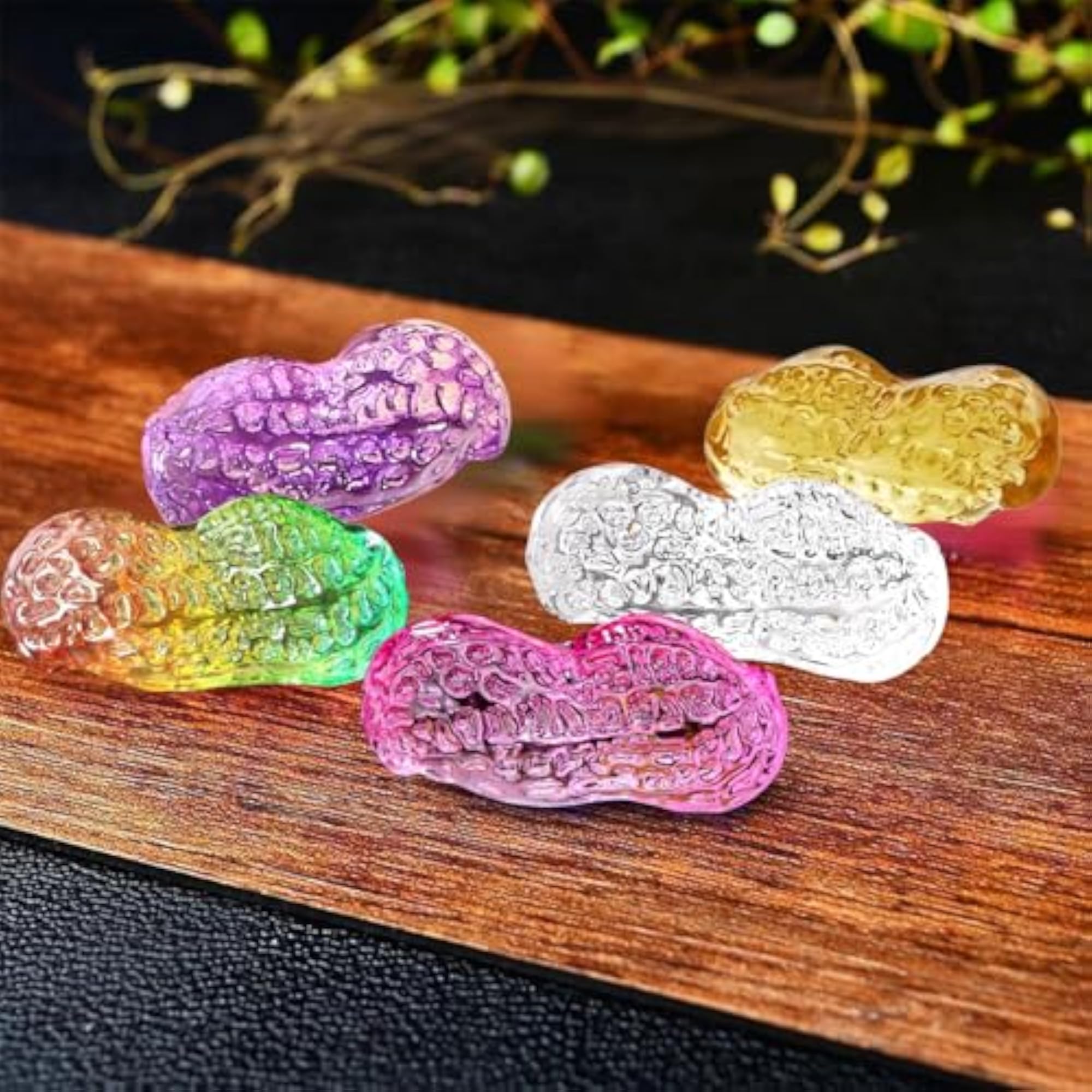 5Pcs Fake Peanut Shell Craft Decor Figurines