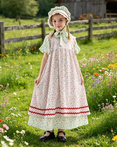 Disfraz Colonial Para Niñas CR ROLECOS Verde XL miniatura 5