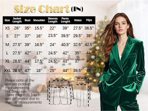 Elegant Women's Velvet Pant Suit in Deep Green - Image 6