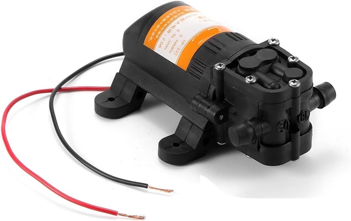 Electric water pump, high pressure diaphragm sprayer, car wash, black, mini, 12V, 70PSI, 3.5L/Min