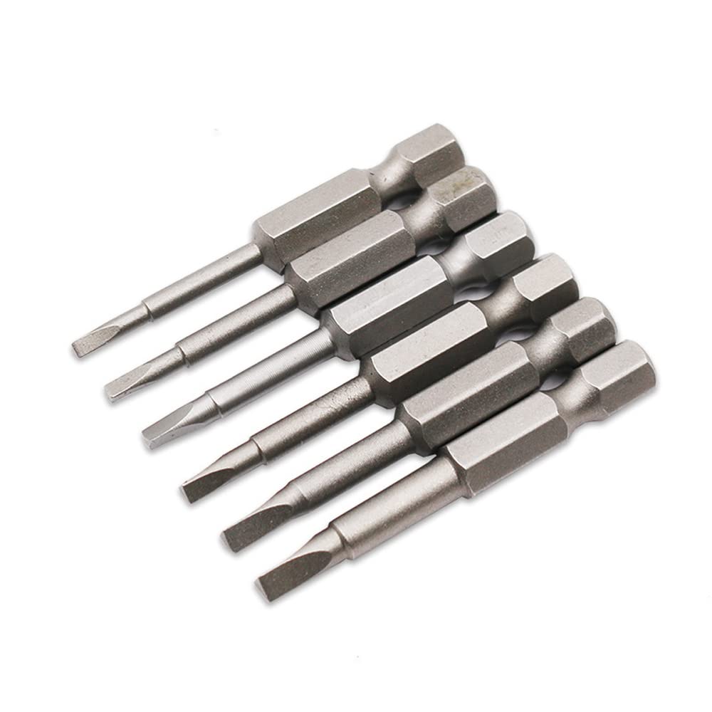 Lot De 6 Embouts Tournevis Triangulaires TA1.8 à TA3.0 - Magnétiques, Tige 1/4", Longueur 50 Mm