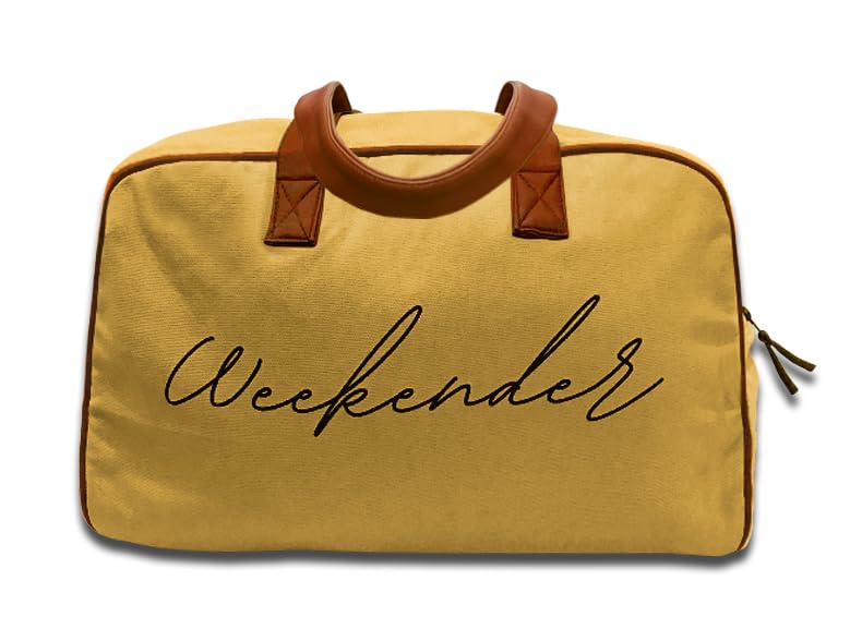 Heavy Canvas 100% Cotton Bag | Stylish & Spacious Weekender Bags for Travel,Office,Daily Use for Men and Women | Water Resistant -Pack of 1-image-49