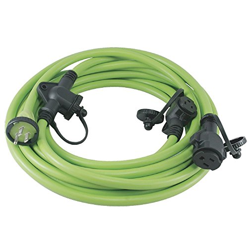 Conntek PNG-2105B Multi Inline Outlet Extention Cord, 5' + 10' + 10', with Protective Caps