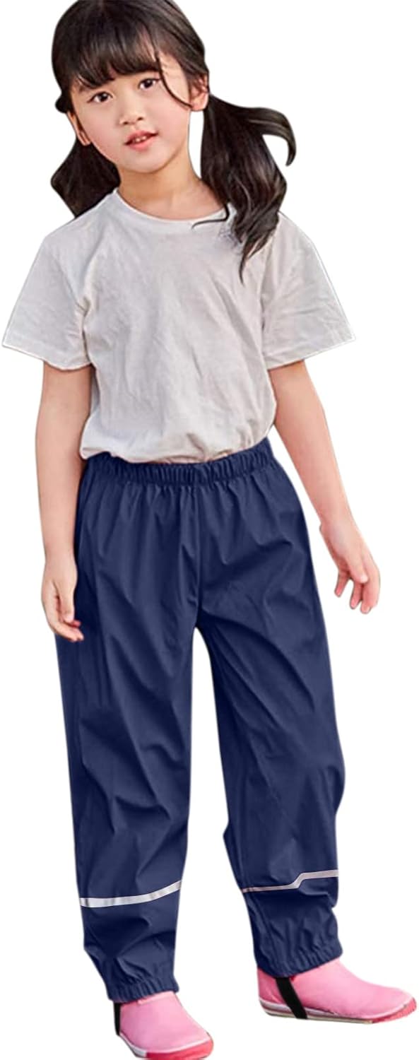 5t Raincoat Girls Bottoms Windproof Children’s Trousers Rain Mud 2-12Y Breathable Dungarees for Girls Boys Pants Kids : Sports & Outdoors
