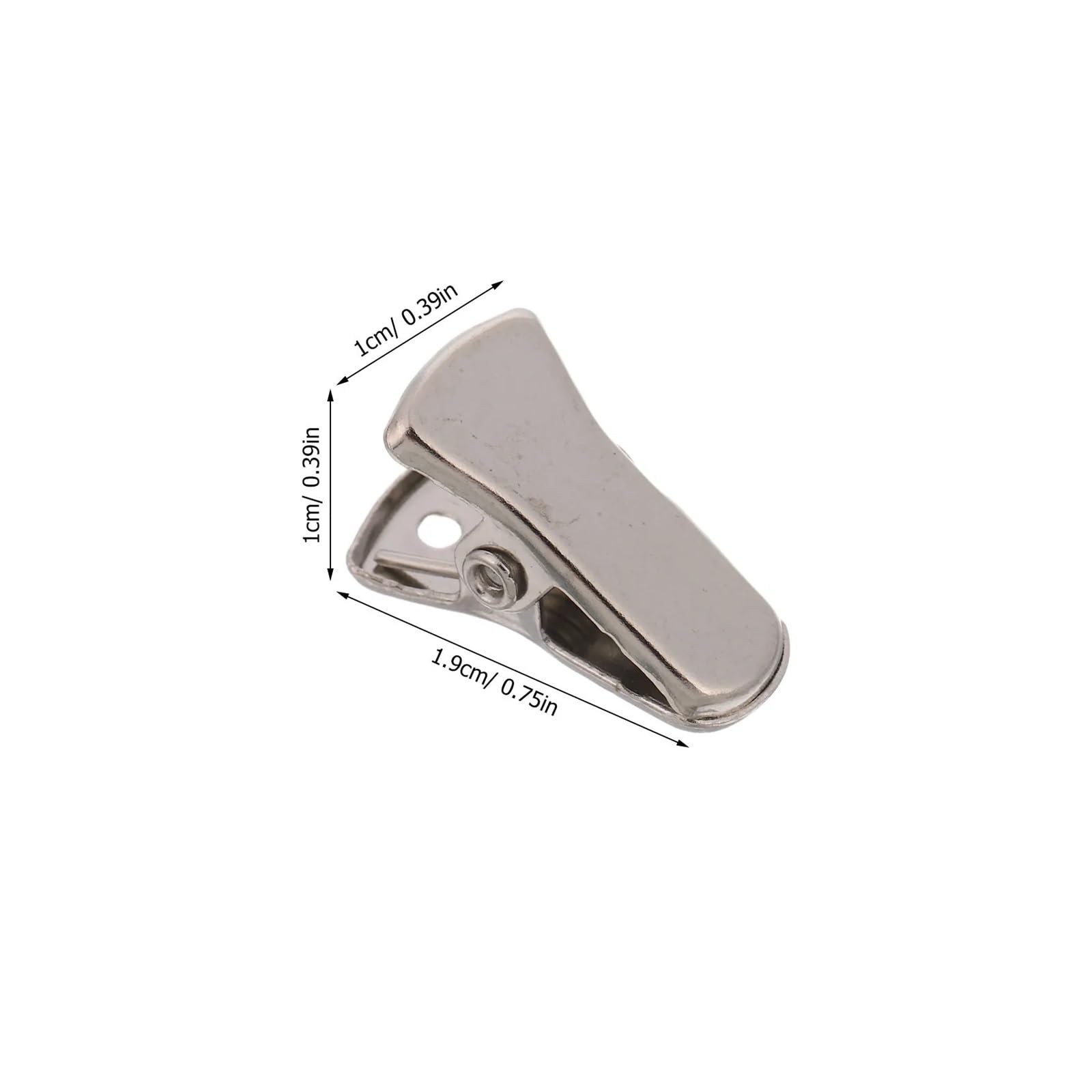 Lot de 100 pinces à badge en métal robuste