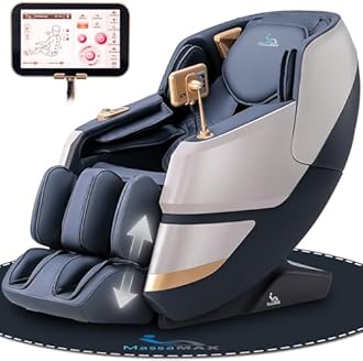 MassaMAX MT339 4D Massage Chair, Full Body Shiatsu Recliner with Automatic Footrest, Zero Gravity, SL Track, Deep Yoga Stretch, 22 Modes, AI Voice Control, Foot Rollers, and Heating (Magic Black)