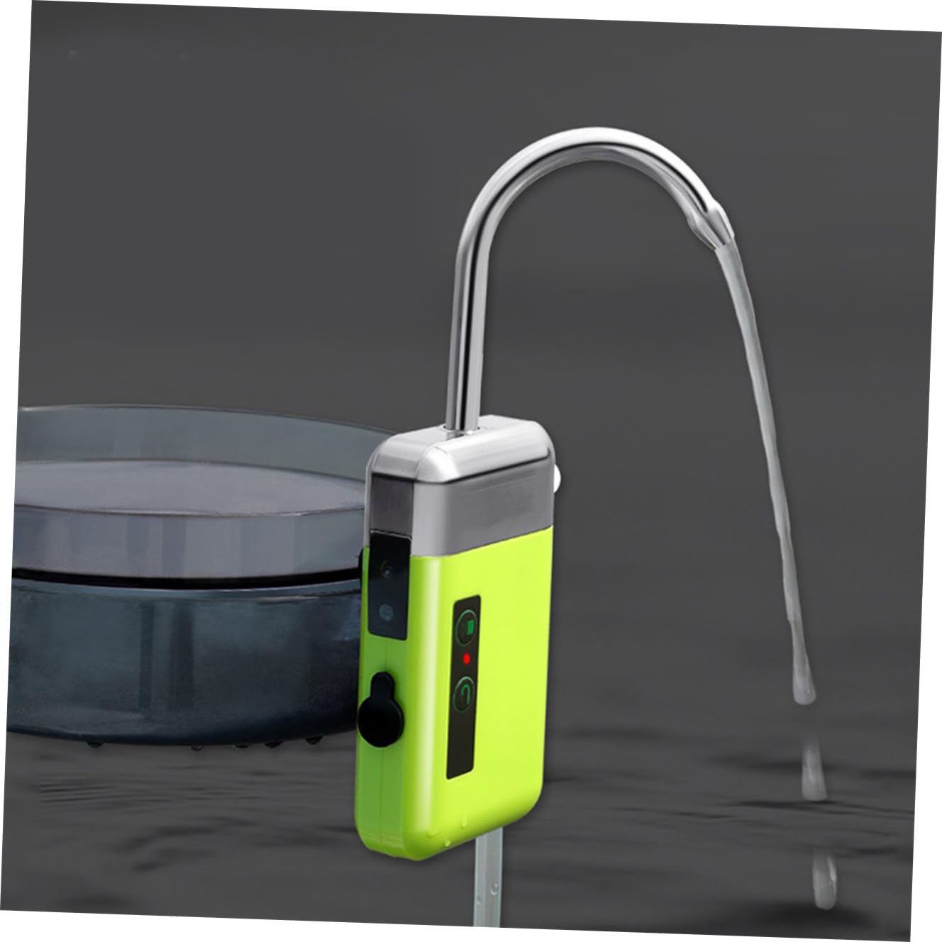 COLLBATH Pompe À Hydroponique Rechargeable pour Aquarium Pompe À Air pour Étang Verte Facile À Installer 3 Lumières LED