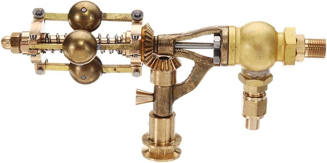 Mini Brass Steam Engine Governor Model, Mechanical Accessory with Flyball System, Brass & Stainless Steel Engine Science Physics Model