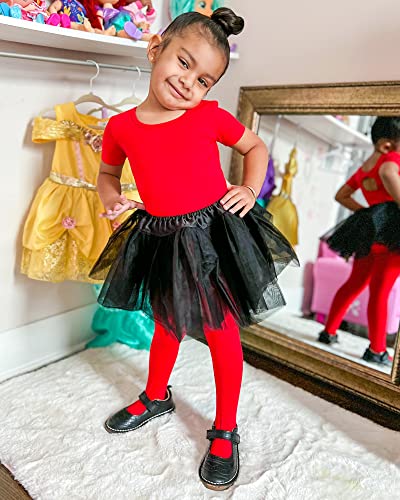 Image of Stelle Leotard for Girls Black Ballet Dance Leotard Gymnastics Outfits with Bow Back (Toddler /Little /Big Kids)