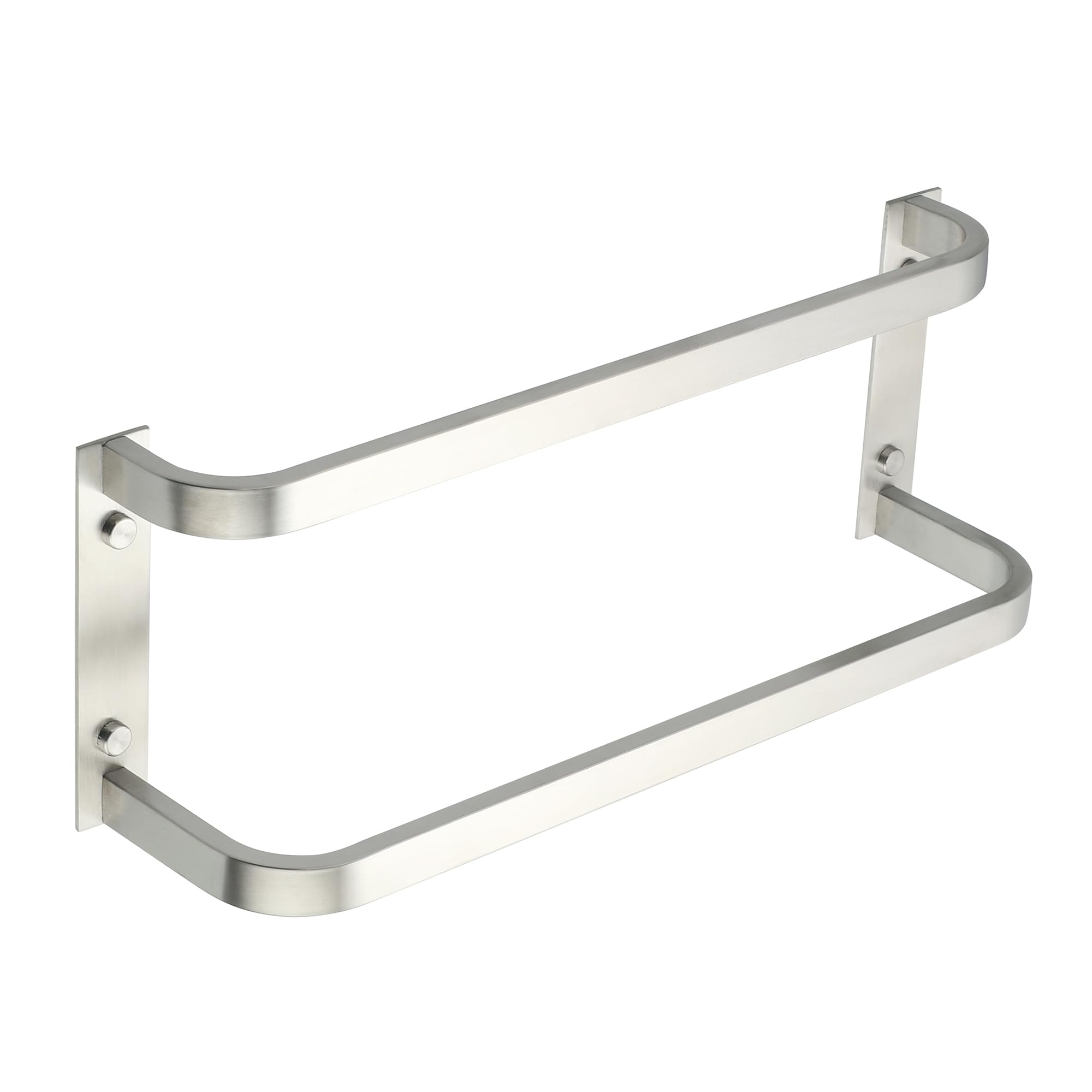 Mooche Schwarzer Handtuchhalter Wand, Doppelter Duschtuchhalter,Geschirrtuchhalter 40 cm, Handtuchhalter Edelstahl Gebürstet SUS304, Handtuchständer für Küche, Badezimmer