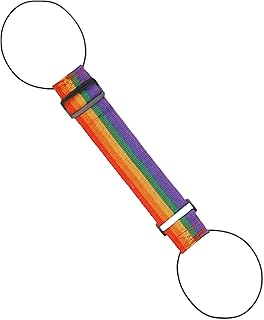 荷物コネクターバンド - 防犯 レインボー デザイン アタッチメント | スーツケースコネクター バッグ連結器具 | バックパック用、キャリーオン用、ダッフル用、トロリー用、ポーチ用、オートバイ用、旅行用