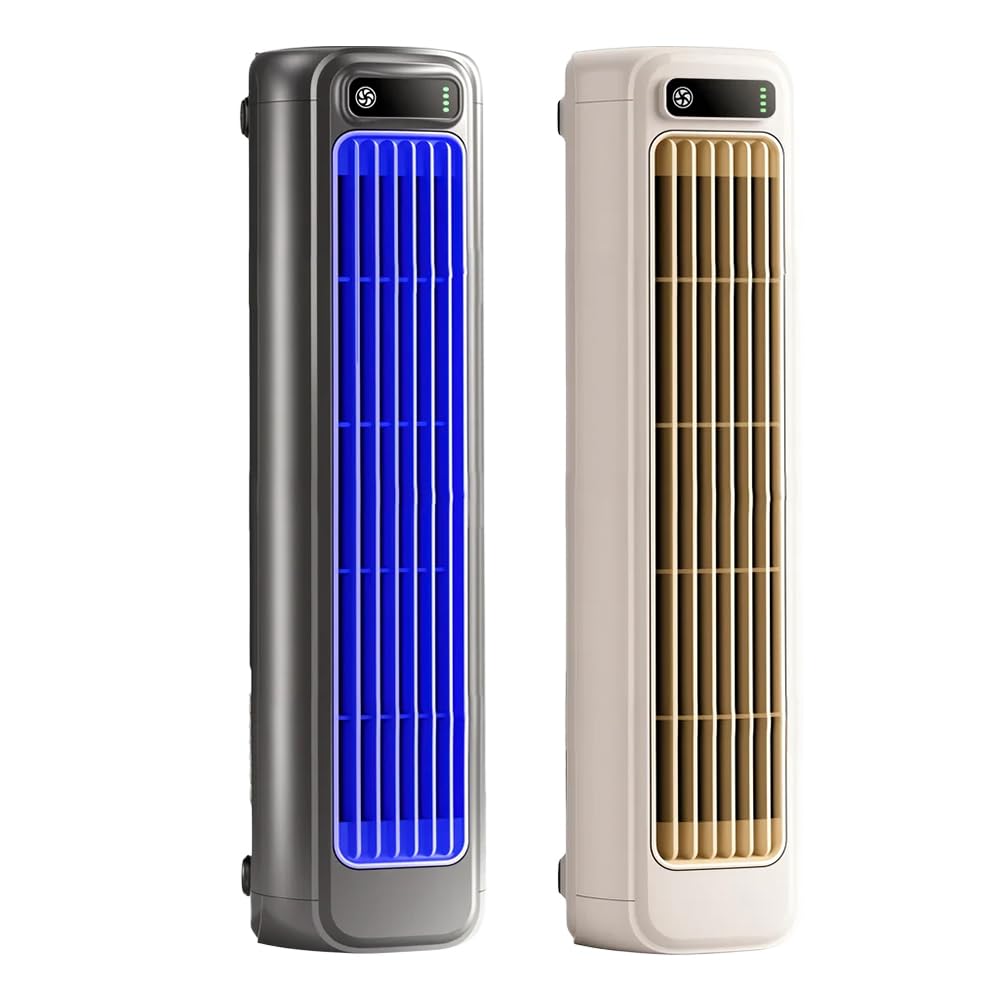 2026 New Portable Air Conditioner Cooling Fan Quiet, Cooling Fan with 3 Speeds & LEDTouch Screen, UsB Charging AirConditioner for Bedroom Office Home (Black+White) — image 1