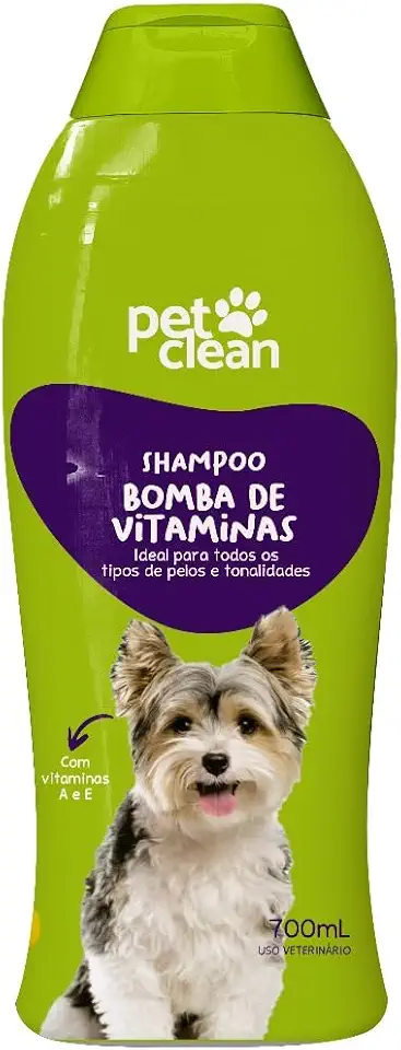 Shampoo Bomba de Vitaminas para Cães 700ml, Pet Clean