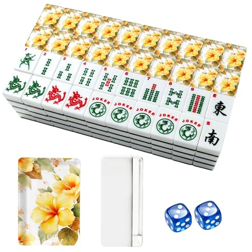 Set de fichas American Mahjong 166 piezas con bolsa y dados miniatura 1