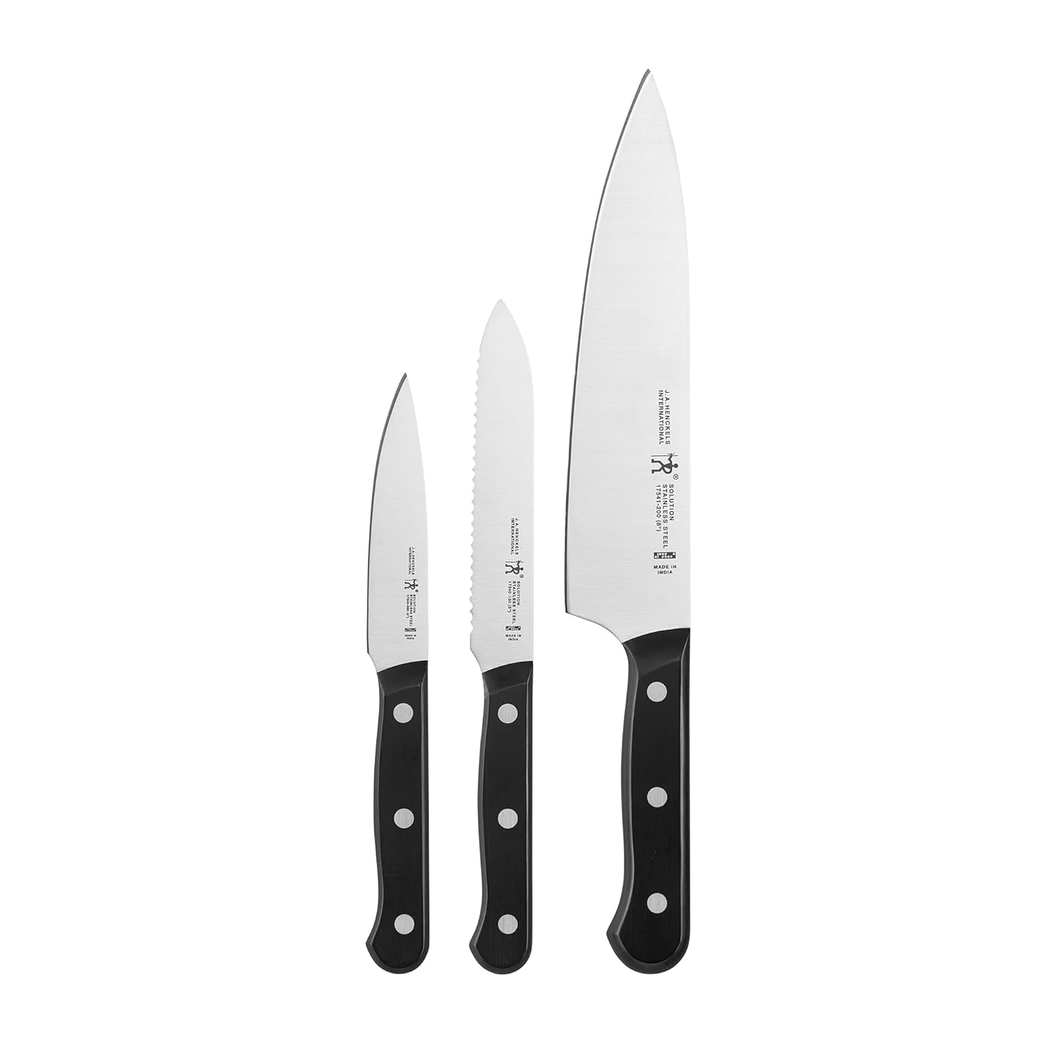 HENCKELS Solution Razor-Sharp 3-pc Starter Knife Set German Engineered Informed by 100 Years of Mastery