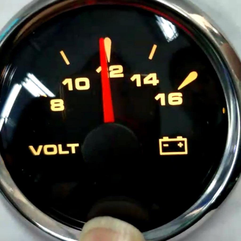 Meadawgs®52mm 2" Car Boat Marine Voltmeter Meter Black Face & Chrome Ring| Motors | Parts & Accessories | Boat Parts |1 Piece Voltmeter (with Instructions)-image-28