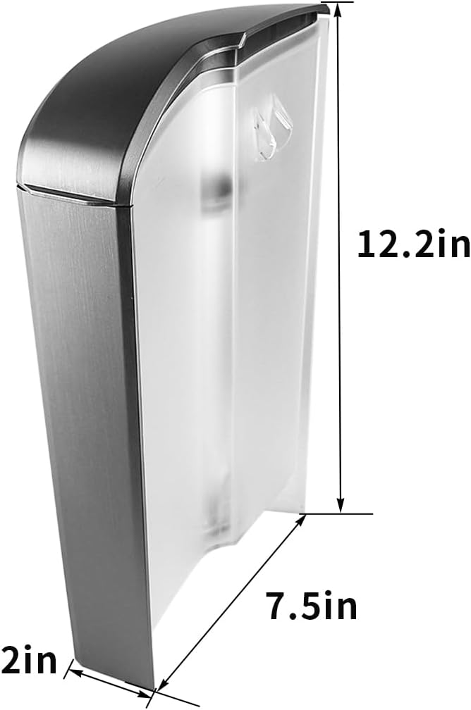 Replacement Part Water Reservoir with Water Filter Holder and 3 Charcoal filters,Compatible with Keurig K-Elite Coffee Maker Only (Brushed Silver)