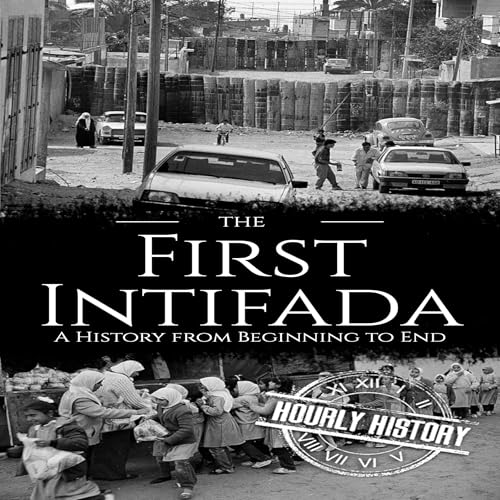 Diseño de la portada del título The First Intifada: A History from Beginning to End