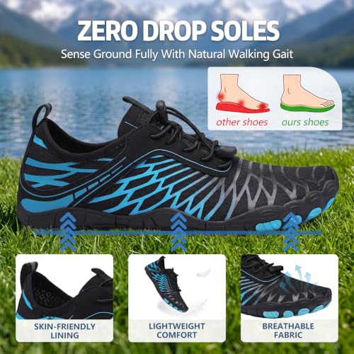 Image of ELETON Barefoot Shoes Women Men Hiking Water Shoes Wide Toe Box Zero Drop