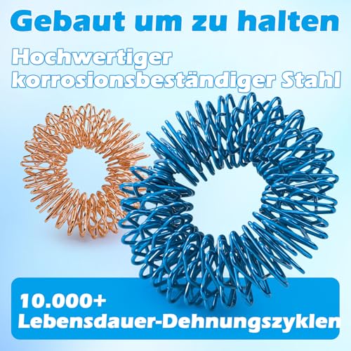 YANGTSUNG Akupressur Ring, 12 Stück Fingermassagering Set für Stressabbau, Entspannung und Förderung der Durchblutung, 27 mm, Massage Finger, Fidget Ring für Erwachsene und für kinder (Farbig)