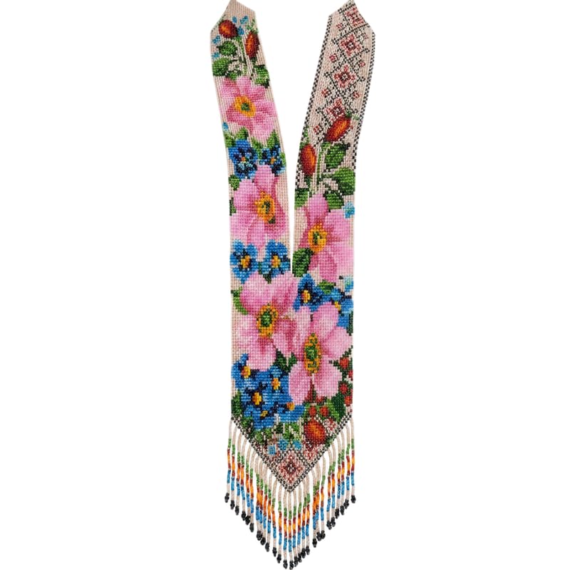 Collier ukrainien Gerdan à fleurs, le bijou perles idéal pour sublimer vos looks bohèmes