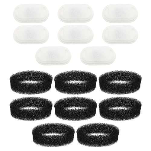 EMSea 8Pcs Pet Water Fountain Filters Replacement with Sponge Compatible with PETLIBRO 67oz/2L Stainless Steel Cat Water Fountain
