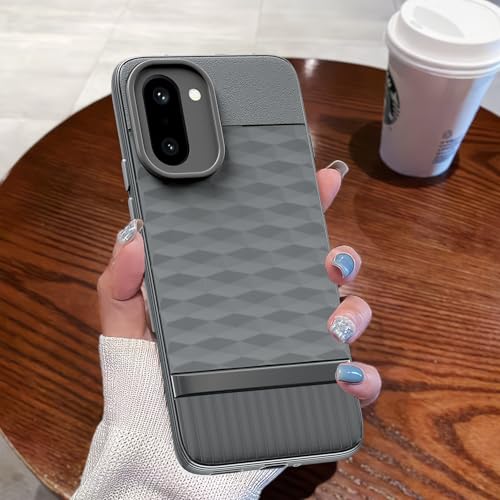 Image of Pikkme Back Cover for OnePlus 15R 5G Camera Protection 3D Hexa Cube Design Silicone Protective Bumper Case (Grey)