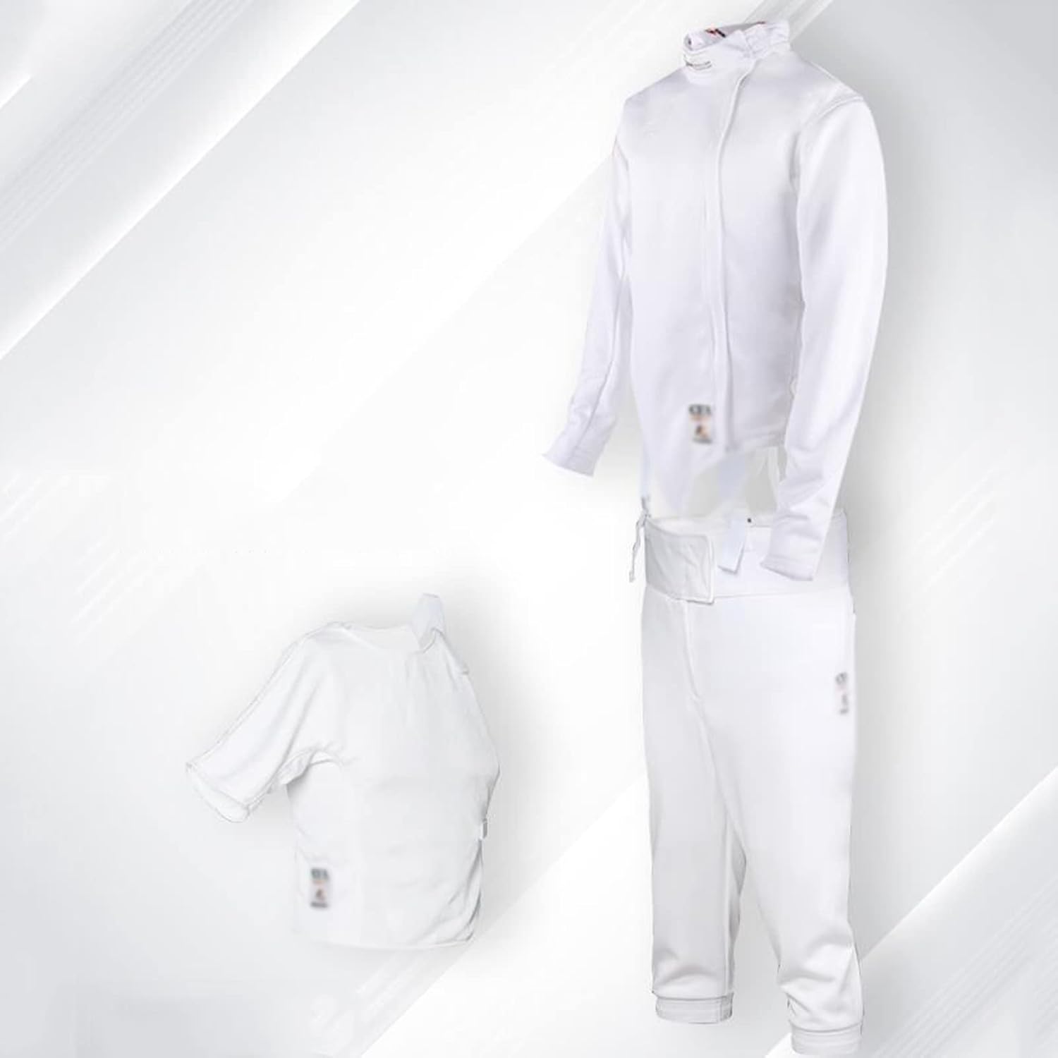 3-Piece Fencing Suit 450N Fencing Training Clothing Fencing Training Equipment for Fencing Training/Competition (Thickness : Left Hand, Size : 4)