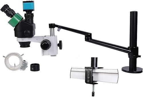 Kit de microscopio abrazadera de mesa 35X-45X Simul Focal Trinocular Microscopio Cámara Luz Microscopio Conjunto de Microscopio Adaptadores de lente