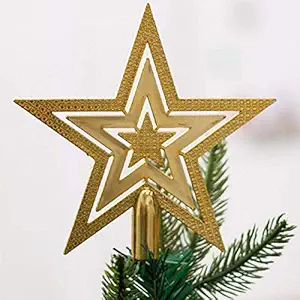 TIED RIBBONS Christmas Tree Topper Star Golden for Tree Decorations - Xmas Tree Decoration - Christmas Decorations Items for Home