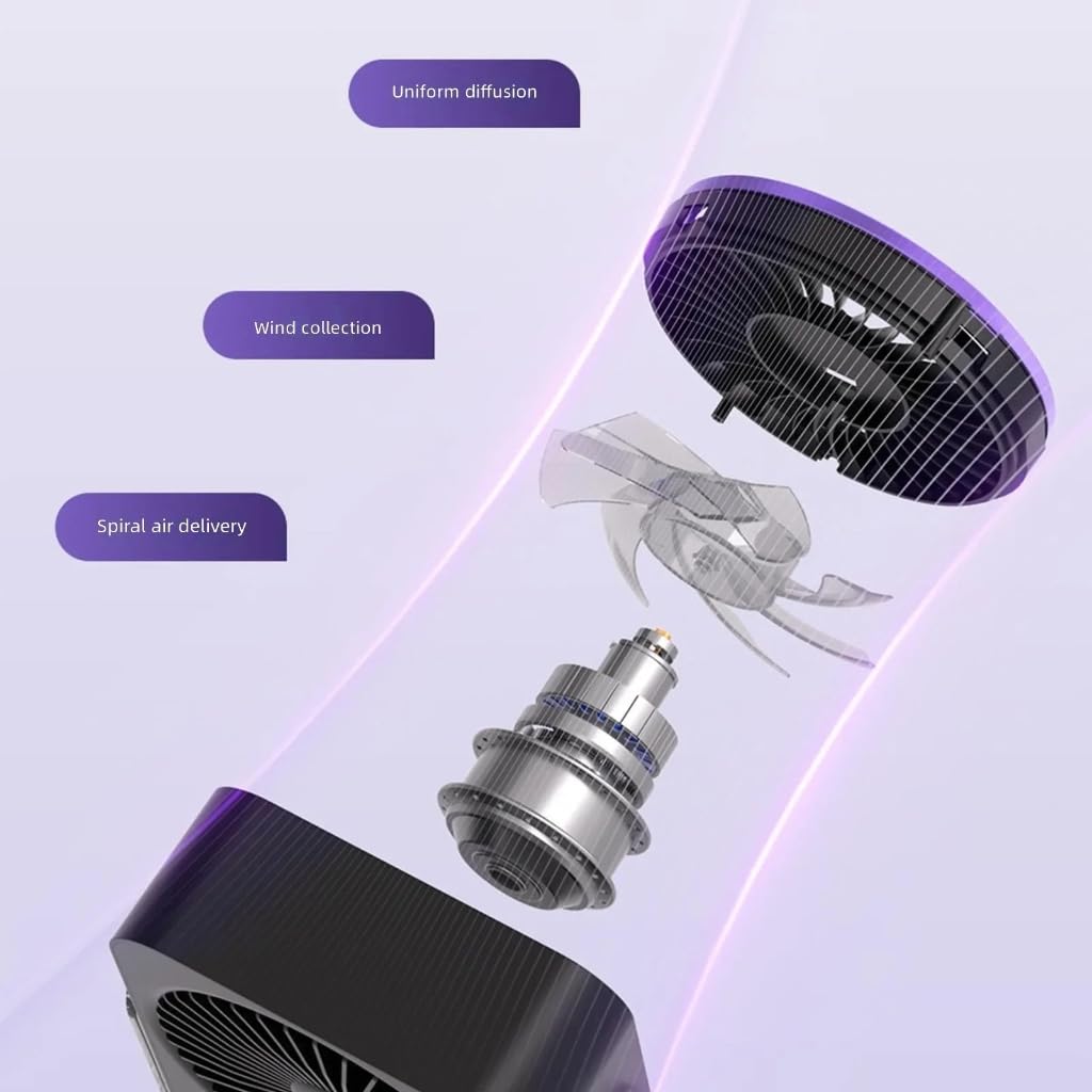 Kompaktowy wentylator klimatyzacyjny USB do wielokrotnego ładowania zapewnia szybkie chłodzenie i trwałość