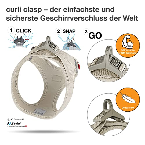 Vest Harness curli Clasp Air-Mesh Light-Tan XS