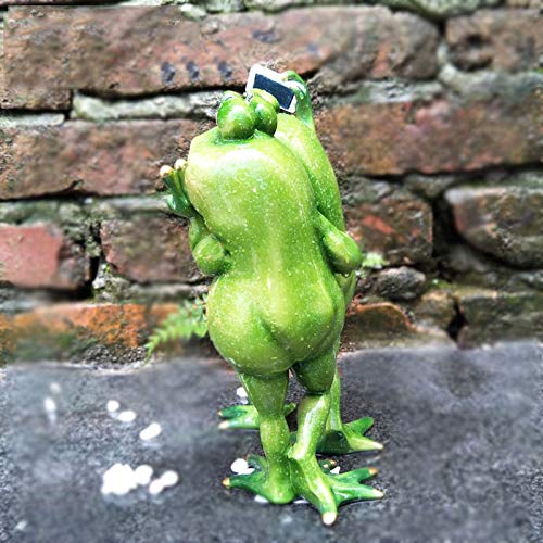 Statue de Grenouille Selfie : Figurine en résine drôle pour décoration