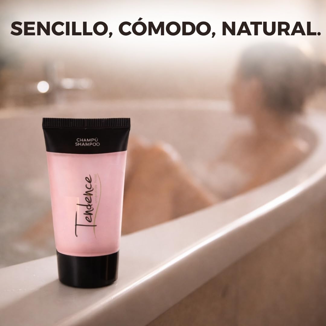 400 unidades de Tubo de Champú Amenities Hotel – Cosmética Hotelera Ecológica para Hoteles, Casas Rurales y Alojamientos Turísticos | Producto de Acogida para Habitaciones y Huéspedes.