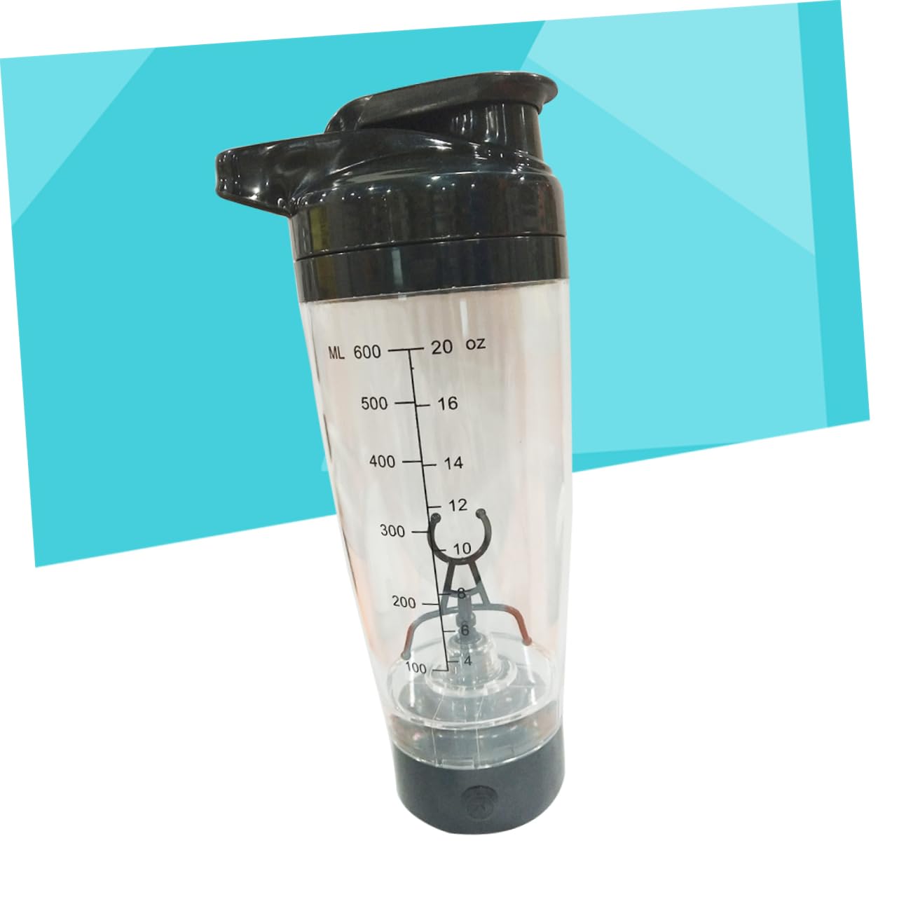 Cabilock Shaker per Proteine Elettrico Portatile 600ml in Pp, Ampia Capacità e Resistente ai Graffi, Frullatore Potente per Integratori Sportivi