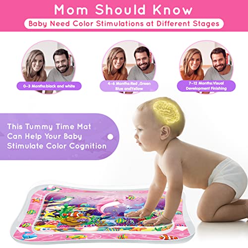 Infinno Tummy Time Water Mat For Babies, Baby Toys For 3 6 9 Months Girls And Boys Sensory Development, Great Gift Idea For Newborns #TOP3