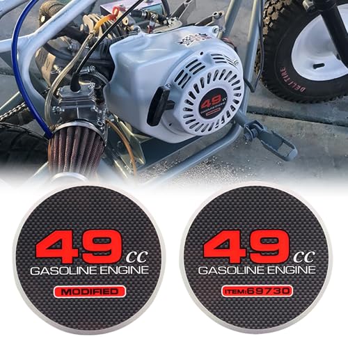 Image of 2pcs 49cc Modified Pull Starter Sticker Mini Bike Stickers for Predator 212 Engine Coleman CT200U BT200X KT196 Baja Monster Mega Moto MB200 Go Kart 196cc 224cc 200cc Engine (49cc Modified)
