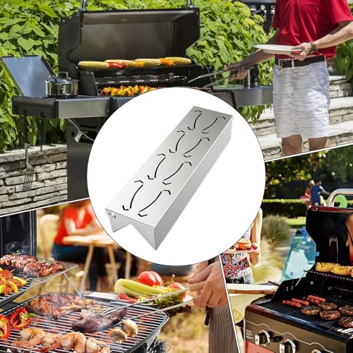 Caja ahumadora para parrilla, caja de ahumador resistente, accesorios de parrilla de acero inoxidable con práctica tapa de bisagra para una máxima producción de humos - imagen 4