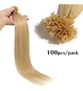 TESS Extensions Echthaar Bondings 1g Keratin Haarverlängerung Remy Human Hair Extensions U-Tip 10...